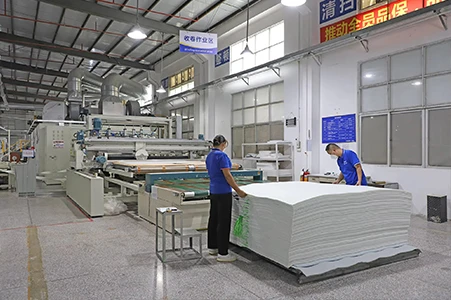 White wool felt production