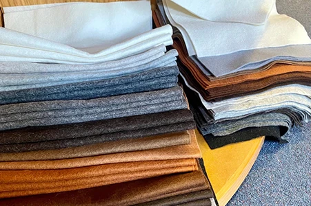 Multi-color wool felt