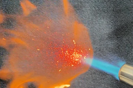 Flame retardant wool felt