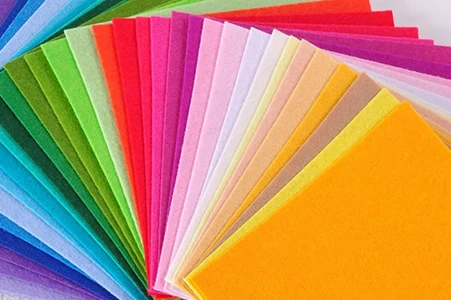 Color mixed felt