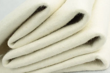 White wool felt