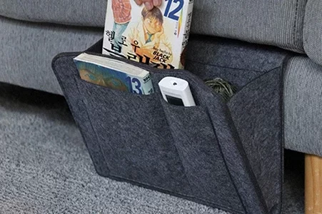felt bedside caddy
